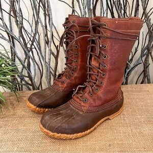 Vintage L.L. Bean Men’s Tall Maine Hunting Boots Brown Size 8 FF Waterproof